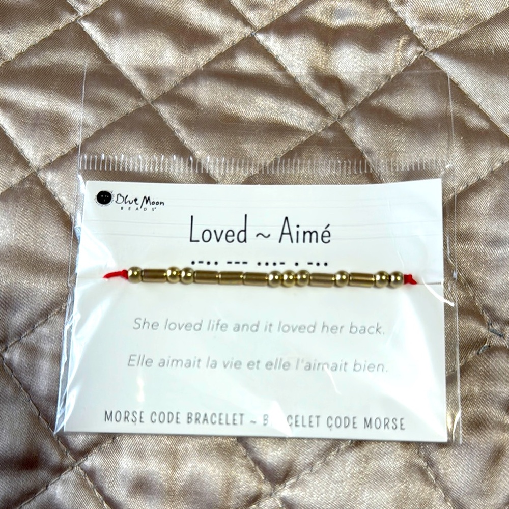 Blue Moon Beads ~Loved~Aimé~ Morse code Bracelet